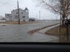 Road in front of our shore house after a nasty storm